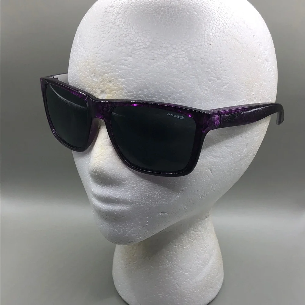 Arnette Witch Doctor Square Sunglasses UNISEX Purple w Case Italy